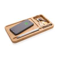 Bambus Desk Organizer mit 10 Wireless Charger