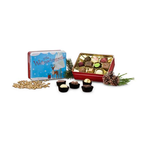 Süße Weihnachtsgrüße - Pralinendose 125 g