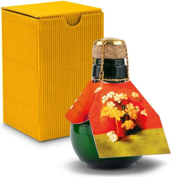 Kleinste Sektflasche der Welt! Blumengesteck