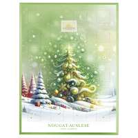 Adventskalender "Weihnachtsbaum Grün" ohne Alkohol 300g, Nougat