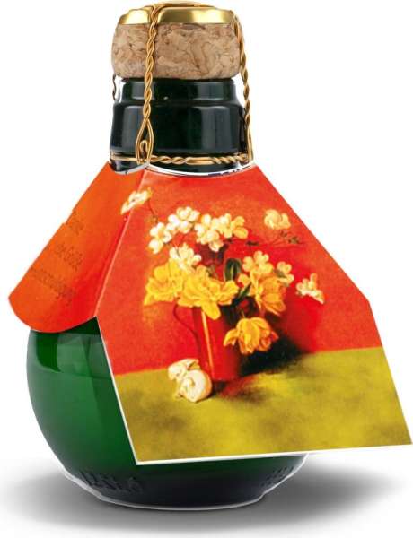 Kleinste Sektflasche der Welt! Blumengesteck