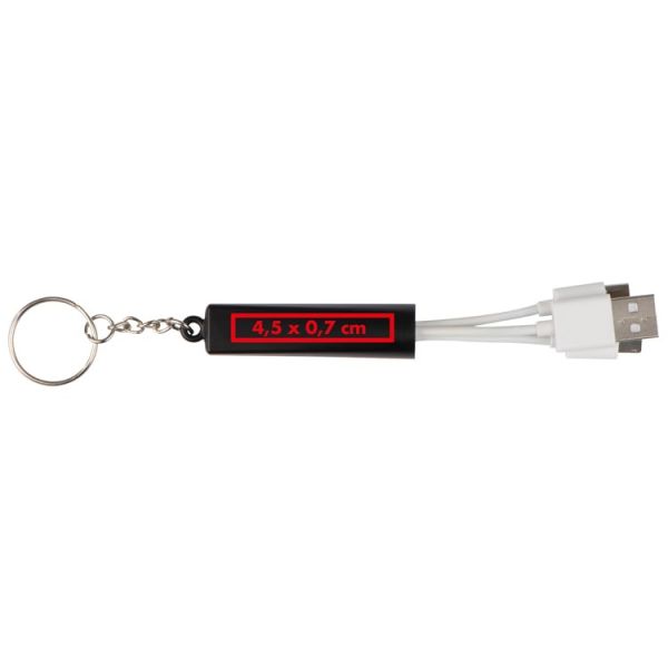 Schlüsselanhänger mit 3 in 1 USB Ladekabel