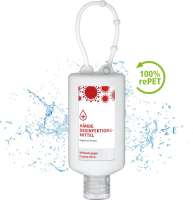 Hände-Desinfektionsgel (DIN EN 1500), 50 ml Bumper frost, Body Label (R-PET)