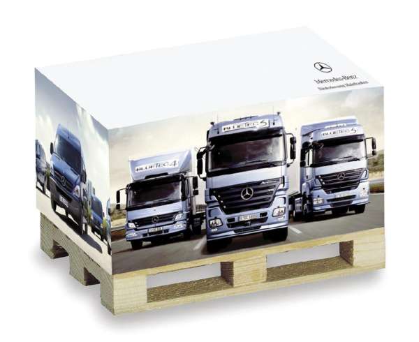 Zettelblock Mini-Holzpalette mit 4c-Digitaldruck