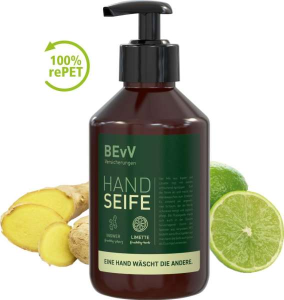 Flüssigseife Ingwer-Limette, 250 ml, Body Label (R-PET)