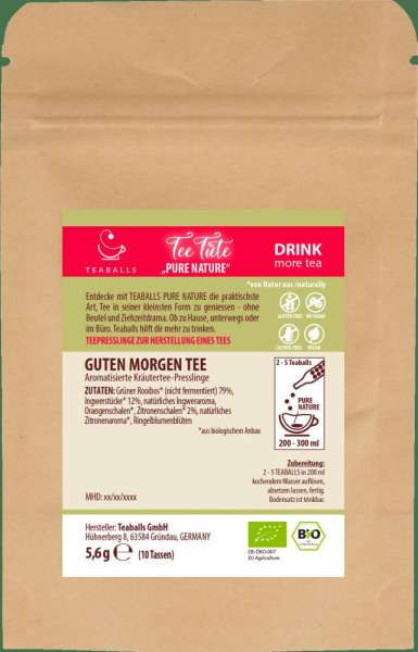 Bio-Teaballs Tütchen incl. 4C Druck