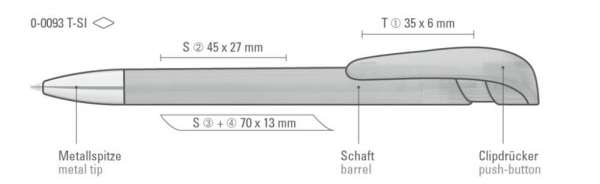 Uma Druckkugelschreiber Yes Transparent SI
