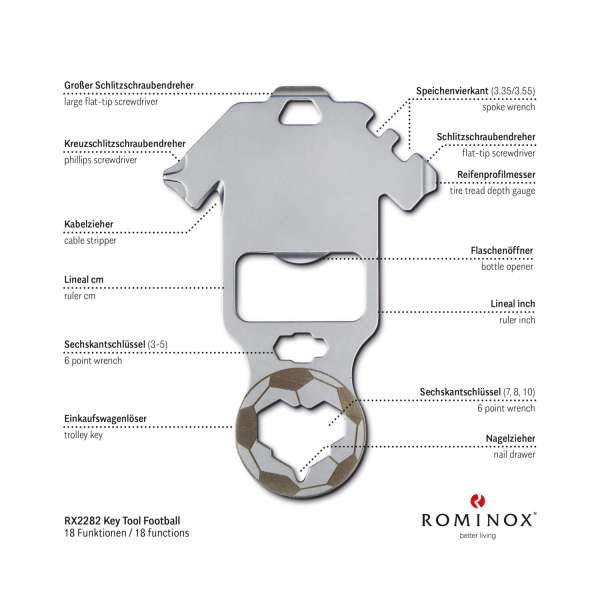 ROMINOX® Key Tool Football 18 Funktionen (Fußball)