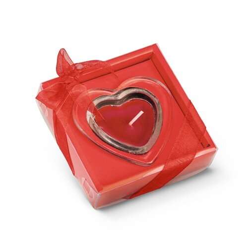 SWEET. Herzförmige Kerze und Glassockel