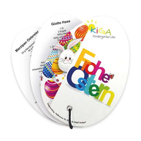 Backförmchen mit Rezeptblock Osterei - Hase 1