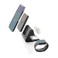 Powerbase 3-in-1-Charger aus RCS Kunststoff mit Powerbank