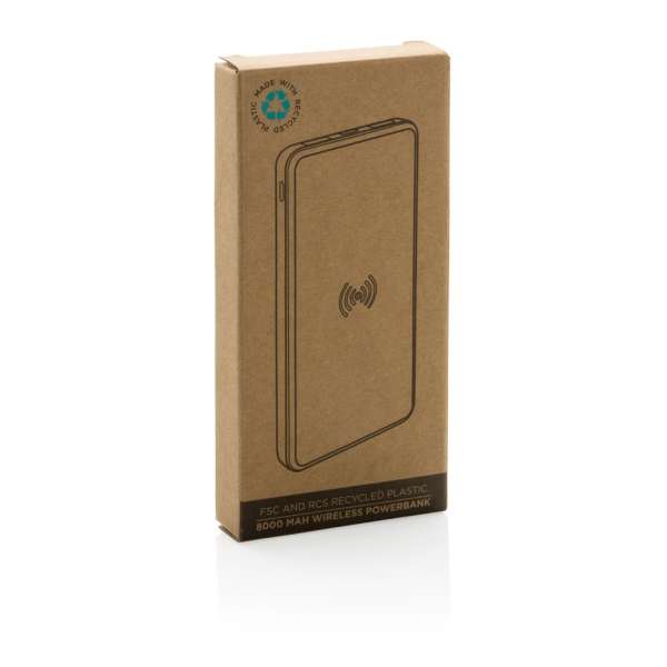 FSC® & RCS Rplastic 8.000mAh Wireless Powerbank