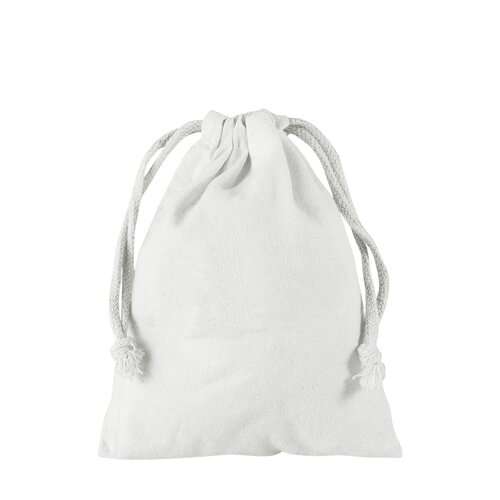 Baumwollbeutel mit doppeltem Kordelzug - 140 g/m² - 10 x 14 cm