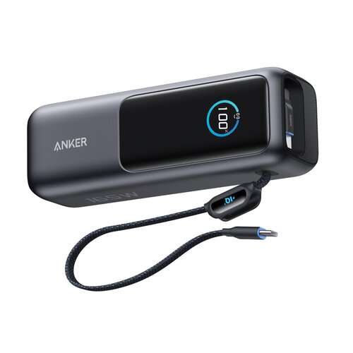 Anker Powerbank 25.000mAh-165W, mit integr. einziehb. Kabel