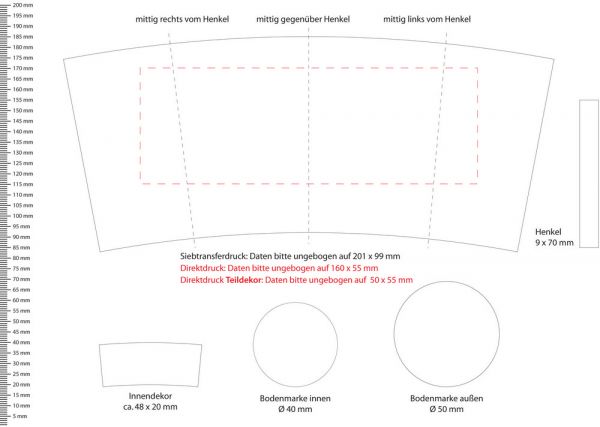 Porzellanbecher Glasgow