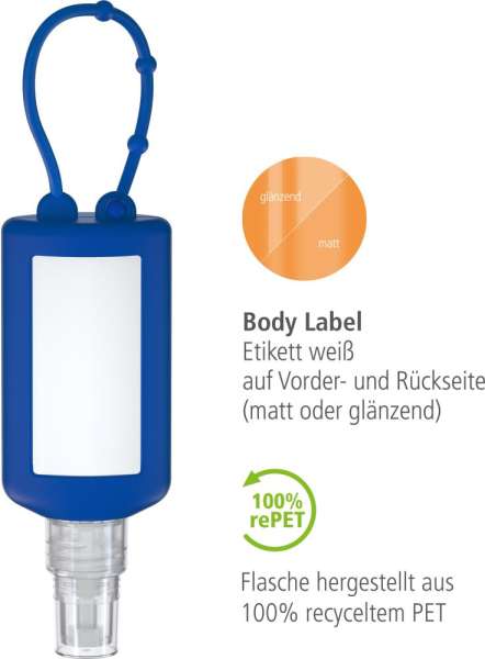 Handreinigungsspray, 50 ml Bumper Body Label (R-PET)