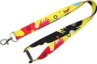 Schlüsselband Lanyard mit Karabinerhaken und Sicherheitsclip, einseitiger Sublimationsdruck