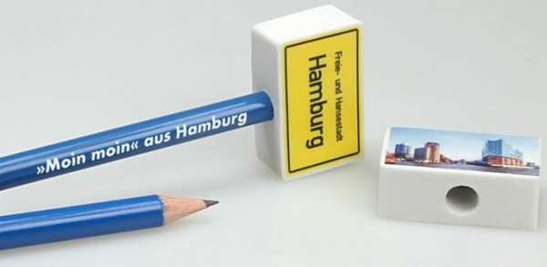 Aufsteck Radiergummi für Bleistifte, Rechteck