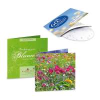 Green-Card mit Samen - Sommerblumenmischung, 4/4-c