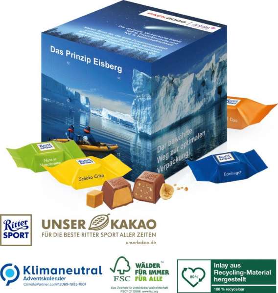 Ritter SPORT Adventskalender Cube Schokowürfel