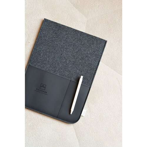 Recycled Felt &amp; Apple Leather Laptop Sleeve 16&quot;