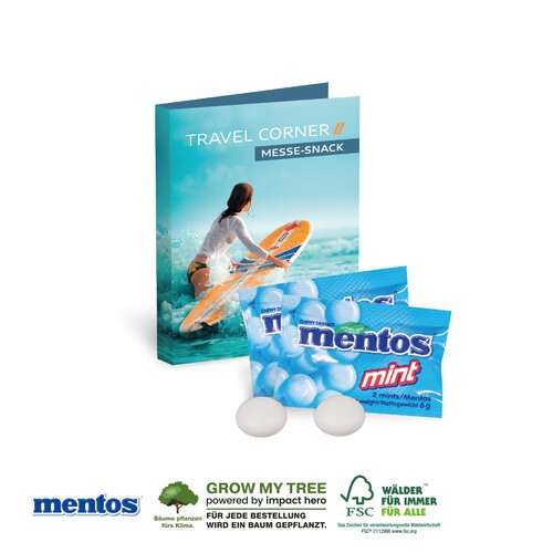 WERBE-KLAPPKARTE - Mentos Mint 2er