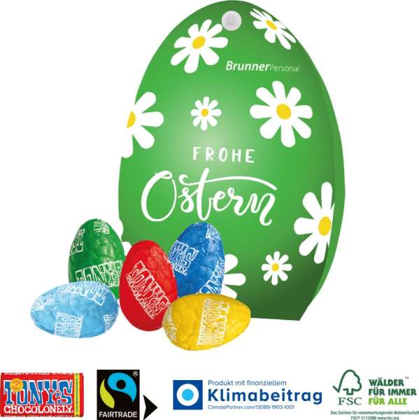 Werbe-Osterei mit Tony´s Chocolonely Ostereier