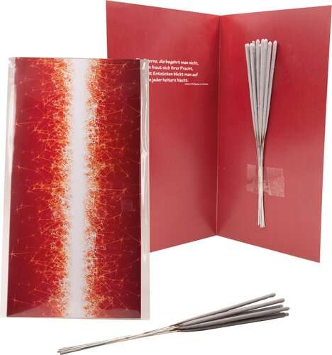 Weihnachtskarte Wunderkerzen