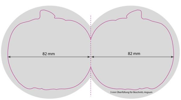 Backe Deinen Halloween Kürbis, 1-4 c Digitaldruck inklusive