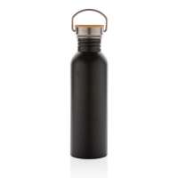 Moderne Stainless-Steel Flasche mit Bambusdeckel Moderne Stainless-Steel Flasche mit Bambusdeckel