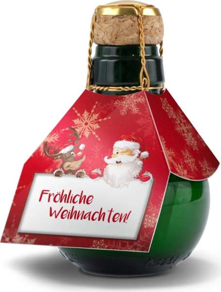 Kleinste Sektflasche der Welt! Fröhliche Weihnachten – Ohne Geschenkkarton, 125 ml