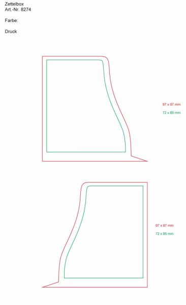Zettelbox Wave gefrostet