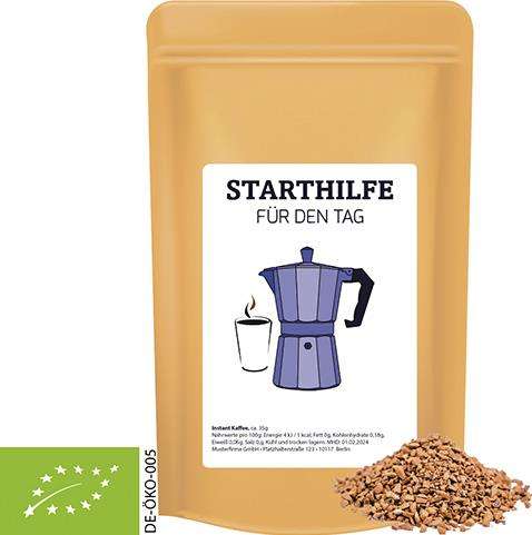 Bio Instant Kaffee, ca. 35g, Standbeutel Midi