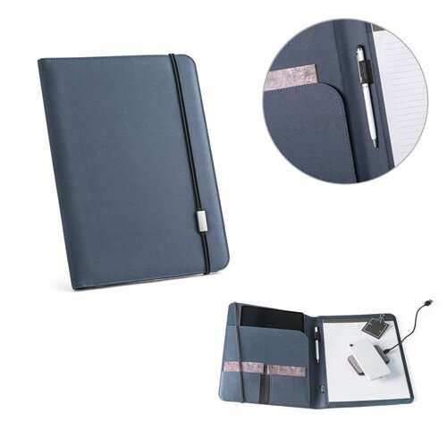 EMERGE FOLDER II. A4 Mappe aus recyceltem Polyester (100% rPET) 300D mit elastischem Verschluss