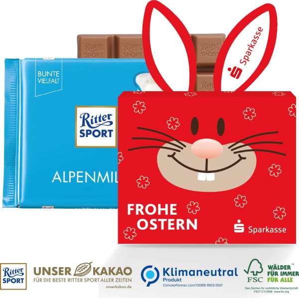 Schokotafel Ritter SPORT Osterhase