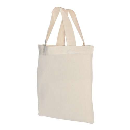 Baumwolltasche mit kurzen Griffen - 125 g/m² - 22 x 26 cm