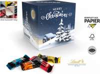Lindt HELLO Mini Adventskalender "Würfel" Mini-Sticks Eco 240g mit 4c Druck