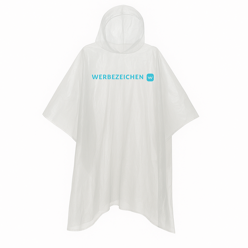Regenponcho mit individuellem Aufdruck