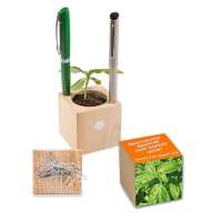 Pflanz-Holz Büro mit Samen