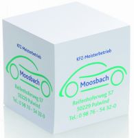 Vorschau: Zettelklotz 10x10x10 cm mit 1c-Werbedruck Vorschau: Zettelklotz 10x10x10 cm mit 1c-Werbedruck