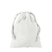 Baumwollbeutel mit doppeltem Kordelzug - 140 g/m² - 10 x 14 cm