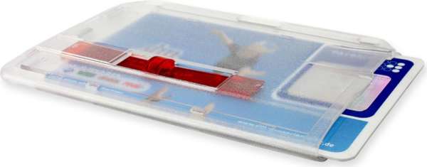 Kreditkartenhalter ISO 7810 QF mit Kartenschieber