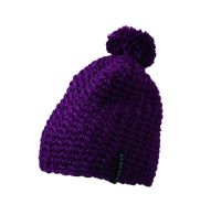 Unicoloured Crocheted Cap with Pompon
