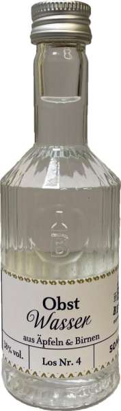 Obstwasser 50 ml in Tastingflasche, 38 % vol.