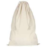 Baumwollbeutel mit doppeltem Kordelzug - 140 g/m² - 50 x 75 cm