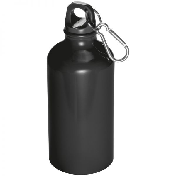Trinkflasche aus Aluminium mit Karabinerhaken, 500 ml als Werbeartikel ab  1,65 €