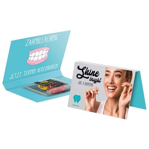 Werbekarte Visitenkartenformat Trolli Team Bärchen