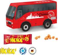 Bus Präsent Vollkartonhülle, weiß Nic Nac´s Double-Crunch-Peanuts