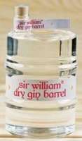 Sir William Dry Gin im handgefertigten Glasfass