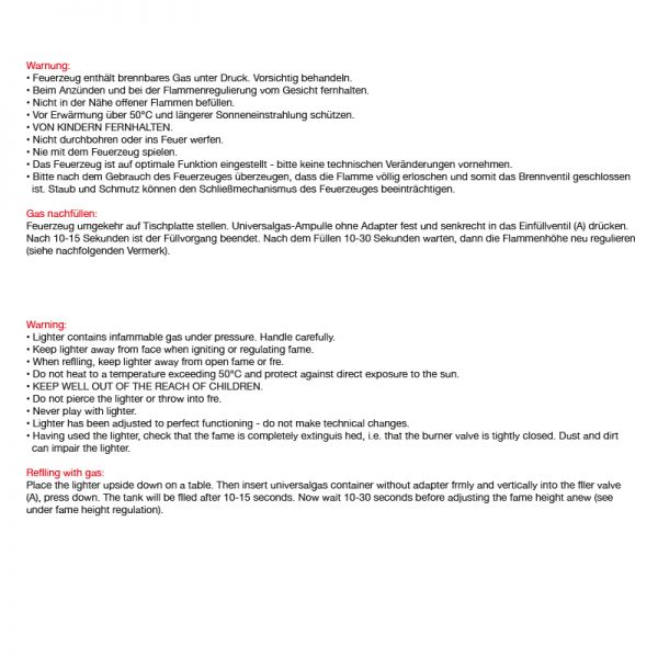 Stabfeuerzeug aus Metall